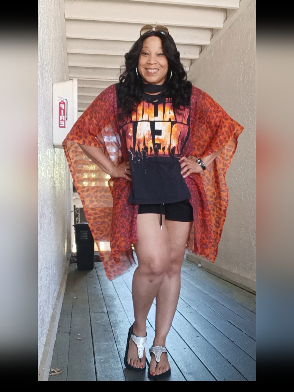 Upcycled Walking Dead Tshirt Poncho